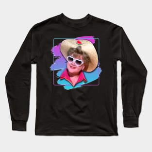 Jessica Fletcher- Retro Brush Paint Long Sleeve T-Shirt